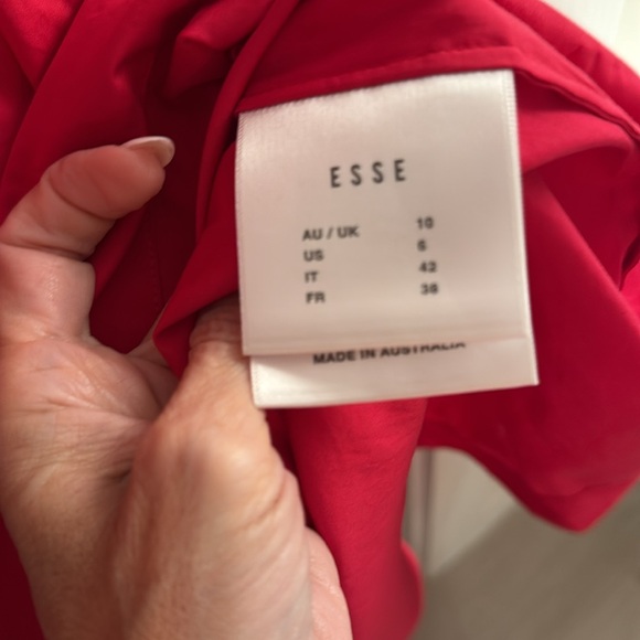 Esse Studios Red Italian Cotton Cutout Dress- US6 - Picture 8 of 14